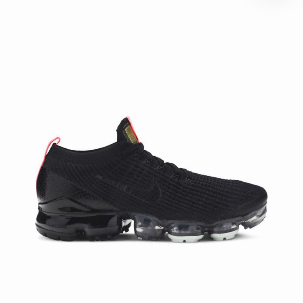 EUC NIKE Men’s VaporAir Max 3.0 “Snakeskin” Black Knit Sneaker Clear Sole